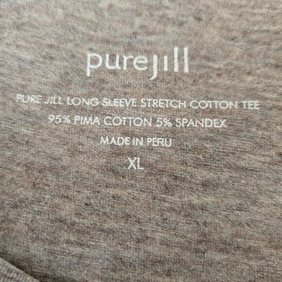 J.Jill XL Pure Jill Womens Long Sleeve Stretch Cotton Tunic Tee Shirt - Picture 6 of 8